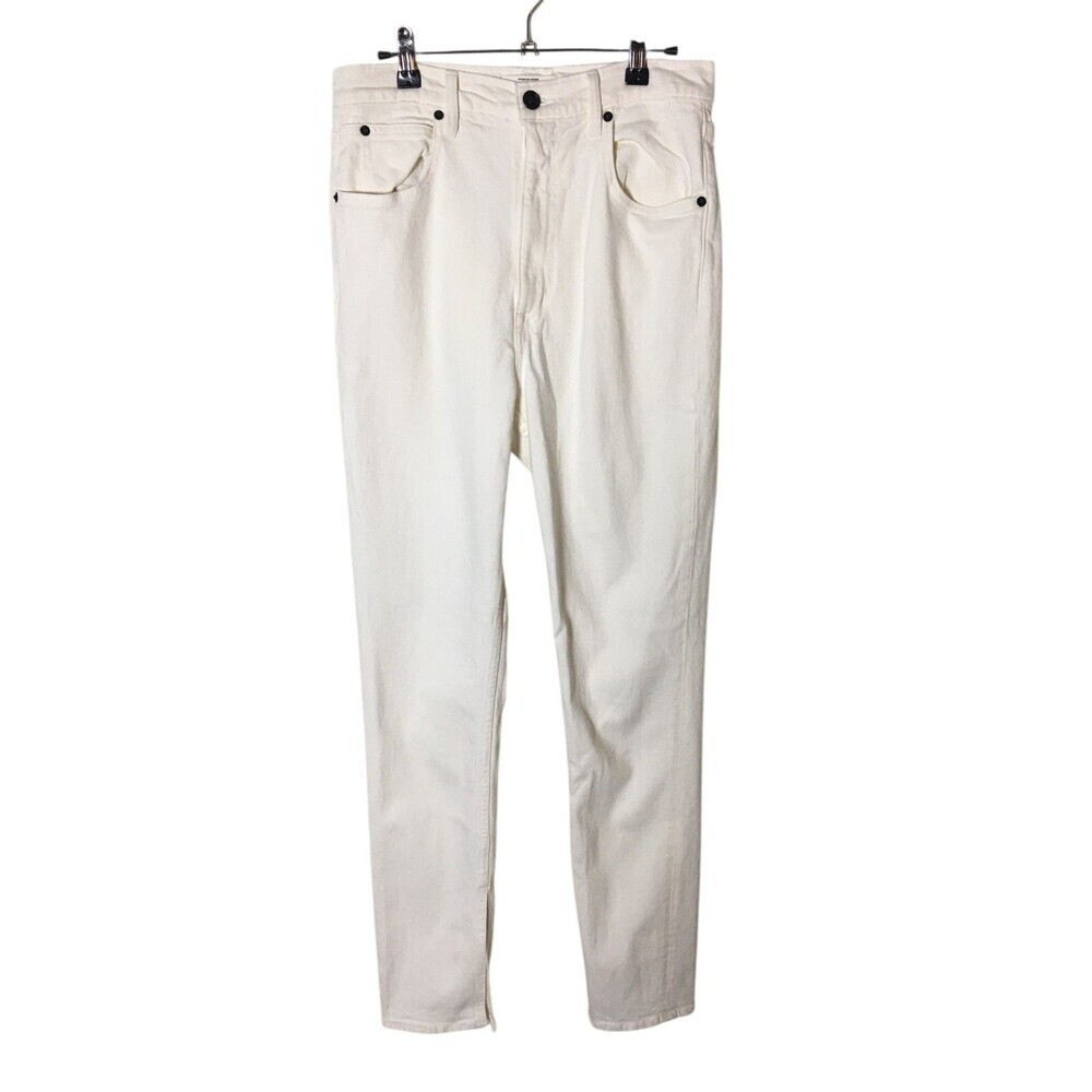 Slvr Lake Pants Women's Size 30 White Premium Denim Beatnik Cotton Blend